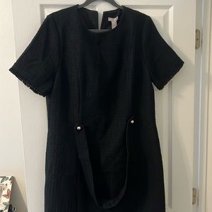 H&M black tweed dress